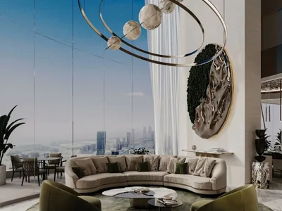 Zespół mieszkaniowy Canal Crown — residential complex by DAMAC with swimming pools, aqua fitness equipment and observation deck in Business Bay, Dubai