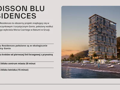 Complejo residencial Hotel rooms at Radisson Blu Residences Batumi.