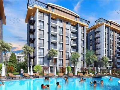 Zespół mieszkaniowy New residence with a swimming pool and an water park close to the beach and golf courses, Antalya, Turkey