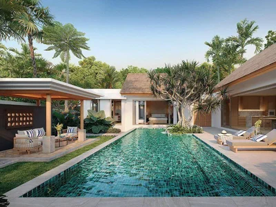 Complexe résidentiel New guarded complex of villas with swimming pools and gardens close to an international school, Bang Tao, Phuket, Thailand