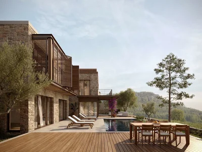 Residential complex New residence with a private beach and a spa close to the center of Bodrum, Turkey