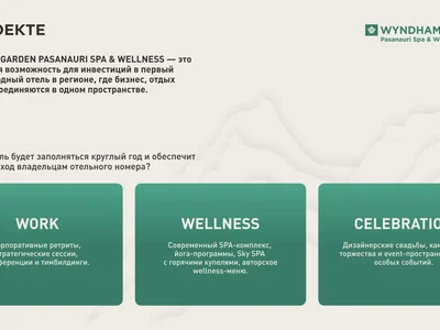 Wohnanlage Apartments in the Wyndham Garden Pasanauri Spa & Wellness complex.