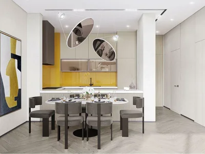 Wohnanlage New high-rise Sapphire Residence with swimming pools, a spa center and a co-working area near the canal and a highway, Al Safa, Dubai, UAE