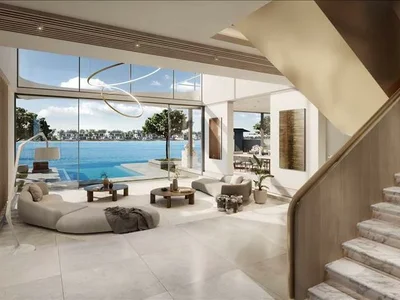 Complexe résidentiel New complex of beachfront villas Coral villas with swimming pools and sea views, Palm Jebel Ali, Dubai, UAE