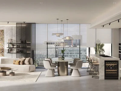 Wohnanlage Apartments in the new high-rise Parkway residence with swimming pools 5 minutes from Burj Khalifa in the Meydan Horizon area, Dubai