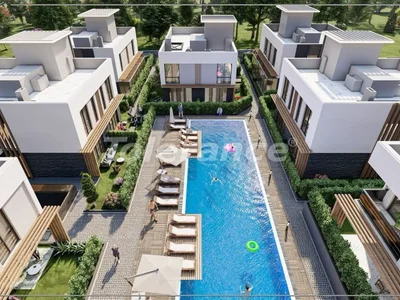  Pueblo de cabañas Modern villas in Altıntaş, Aksu, Antalya — eligible for Turkish citizenship, directly from the developer with installment payments
