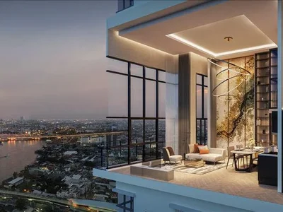 Zespół mieszkaniowy High-rise residential complex with swimming pools and panoramic river views, Bangkok, Thailand