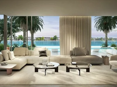 Complexe résidentiel New complex of beachfront villas Coral villas with swimming pools and sea views, Palm Jebel Ali, Dubai, UAE
