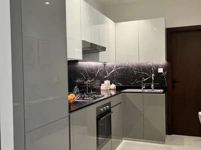 Complexe résidentiel New complex of furnished apartments Maimoon Gardens with a swimming pool, a waterfall and sports grounds, JVC, Dubai, UAE