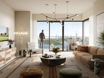 Wohnanlage New Altan Residence with an infinity pool and a multifunctional room, Green Gate District, Dubai, UAE