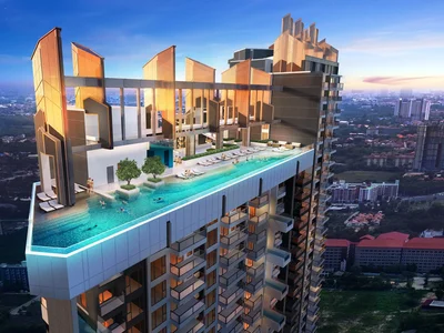 Wohnanlage New high-rise premium residential complex at 500 meters from Jomtien Beach, Pattaya, Thailand