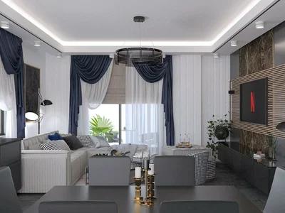 Complexe résidentiel Modern low-rise residence with swimming pools at 750 meters from the sea, Kestel, Turkey