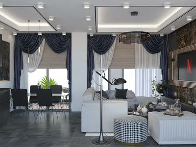 Complexe résidentiel Modern low-rise residence with swimming pools at 750 meters from the sea, Kestel, Turkey