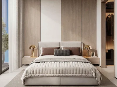 Complejo residencial New SOLA Residences with swimming pools and a kids' play area, Wasl Gate, Dubai, UAE