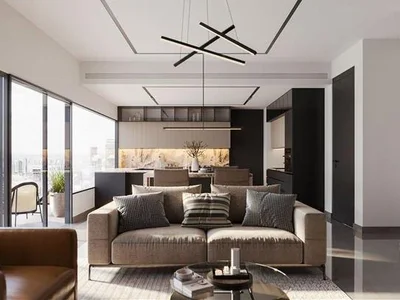 Residential complex New residence Jardin Astral with a swimming pool, a co-working area and lounge areas, Jumeirah Garden city, Dubai, UAE