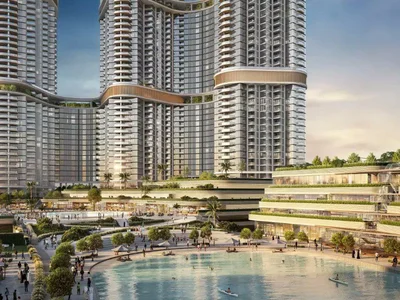 Residential complex New high-rise residence Skyscape Avenue with a swimming pool and gyms close to golf courses, Nad Al Sheba 1, Dubai, UAE