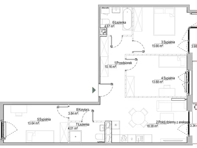 Жилой комплекс 4-комнатная квартира 84,24 м² в Варшаве — Białołęka