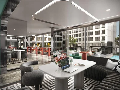 Zespół mieszkaniowy New residential complex with swimming pools, a co-working area and a kids' club, Bangkok, Thailand