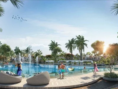 Zespół mieszkaniowy New residence Mykonos with a beach and lounge areas, Damac Lagoons, Dubai, UAE