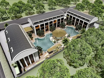 Complexe résidentiel New residence with swimming pools and a mini golf course at 350 meters from the sea, Konaklı, Turkey