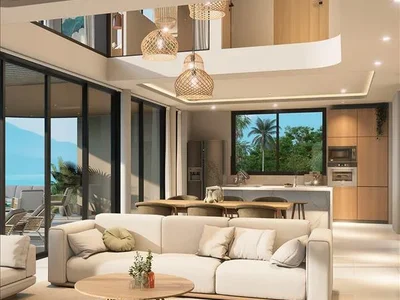 Complexe résidentiel New complex of luxury villas with swimming pools and panoramic sea views, 900 meters from the beach, Samui, Thailand
