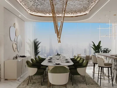 Zespół mieszkaniowy Canal Crown — residential complex by DAMAC with swimming pools, aqua fitness equipment and observation deck in Business Bay, Dubai