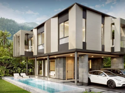 Wohnanlage New complex of villas with swimming pools and green areas close to bang Tao Beach, Phuket, Thailand