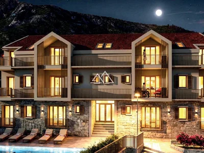 Wohnanlage Modern residential complex in Risan Bay of Kotor