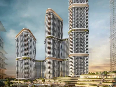 Residential complex New high-rise residence Skyscape Avenue with a swimming pool and gyms close to golf courses, Nad Al Sheba 1, Dubai, UAE