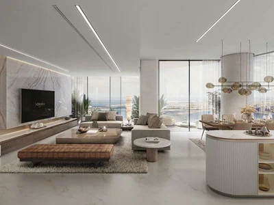 Complexe résidentiel New high-rise residence Seahaven Tower C with a swimming pool and a lounge area, Nad Al Sheba 1, Dubai, UAE