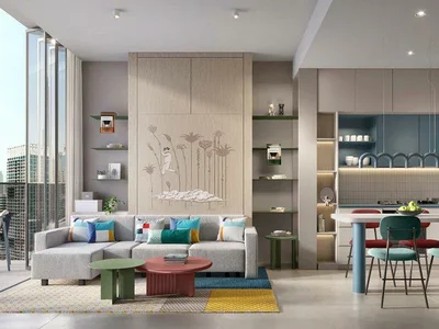 Complexe résidentiel New complex of furnished apartments Rove Home Marasi Drive with swimming pools and a co-working area in the heart of Business Bay, Dubai, UAE