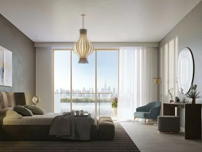Wohnanlage Modern residence Riviera IV with a swimming pool, green areas and a picturesque view in MBR City, Dubai, UAE