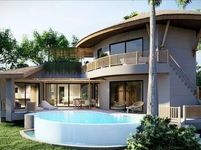 Residential complex Complex of villas with swimming pools and gardens near the beach, Samui, Thailand