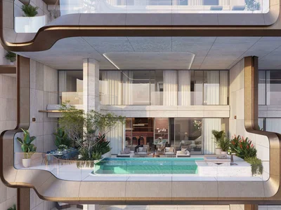 Complexe résidentiel New luxury waterfront residence Alba with a private beach and a spa center in the exclusive area, Palm Jumeirah, Dubai, UAE