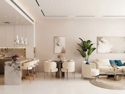 Complexe résidentiel High-rise residential complex with city views, close to the highway, Majan, Dubai, UAE