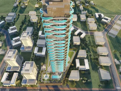 Complejo residencial New high-rise complex of apartments with private swimming pools Volga Tower, JVT, Dubai, UAE