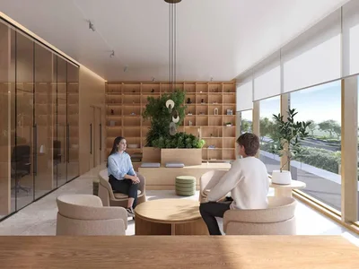 Zespół mieszkaniowy New South Square Residence with swimming pools, a wellness center and a co-working space, Dubai South, Dubai, UAE