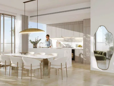 Zespół mieszkaniowy New high-rise residence Mar Casa with a beach, swimming pools and a spa center, Maritime City, Dubai, UAE