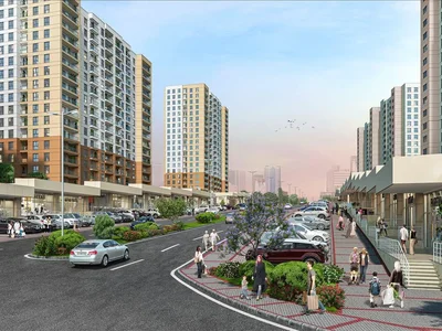 Wohnanlage New residence with a swimming pool, green areas and a fitness center close to a highway, Istanbul, Turkey