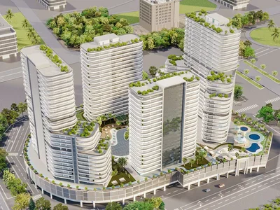 Complejo residencial New apartments for residence permit and investments in the complex The Central Downtown with first-class infrastructure in Arjan area, Dubai