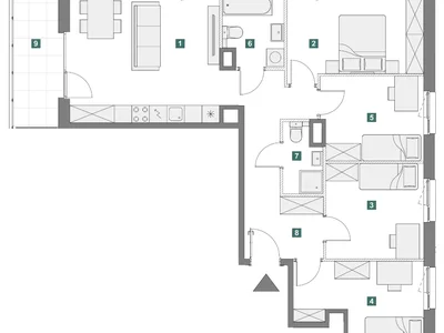 Residential complex 5 komnatnaa kvartira 8882 m v Varsave Bialoleka