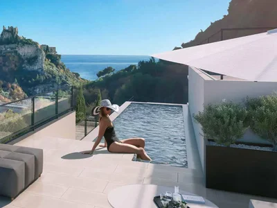 Zespół mieszkaniowy First-class residential complex with a swimming pool, a garden and panoramic sea views in Eze, Cote d'Azur, France