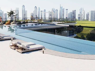 Wohnanlage Residence Miami 2 with swimming pools and a green area close to Dubai Marina, Jumeriah Village Triangle, Dubai, UAE