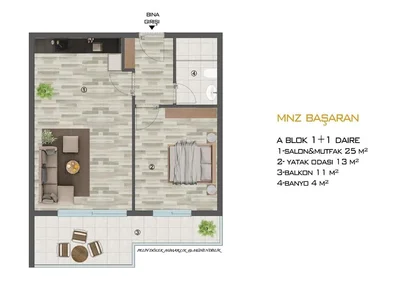 Zespół mieszkaniowy Ekskluzywne! Apartament 1+1 w kompleksie MNZ Gold City ze zniżką 23 000 EUR.