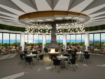 Complexe résidentiel New beachfront residence with a private beach and a 5-star hotel in a picturesque area, Turkler, Alanya, Turkey