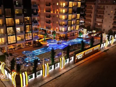 Zespół mieszkaniowy Furnished 1+1 apartments in Yekta Alara Park complex.