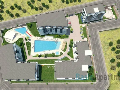 Dzielnica mieszkaniowa Contemporary seafront apartment in Alanya