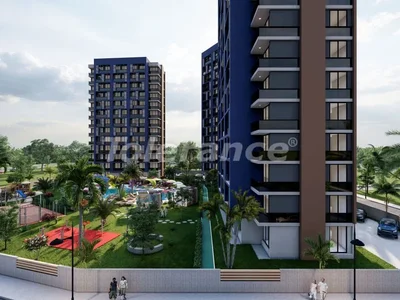 Complexe résidentiel Appartements du promoteur 1+1, 2+1 à Tece, Mersin avec piscine