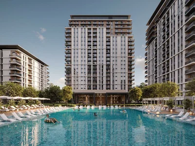 Residential complex New Park Lane Residence with a swimming pool and green areas, Dubai Hills, Dubai, UAE