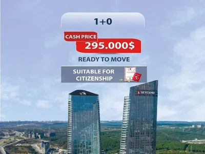 Residential complex Luxury apartments in the Skyland Istanbul skyscraper in the center of Istanbul.